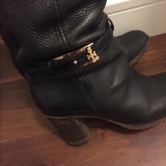 Tory Burch “Jenna” Black Leather Knee High Boots - Picture 5 of 8